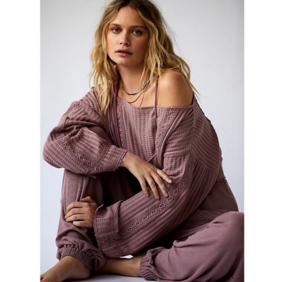 Free People Dylan Knit Set in Mauve Pink - Picture 9 of 9